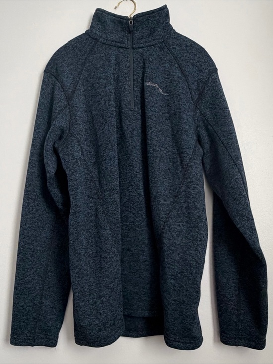 Eddie Bauer Other - Eddie Bauer Men’s L Blue Heather Sweater Fleece 1/4 Zip Pullover
